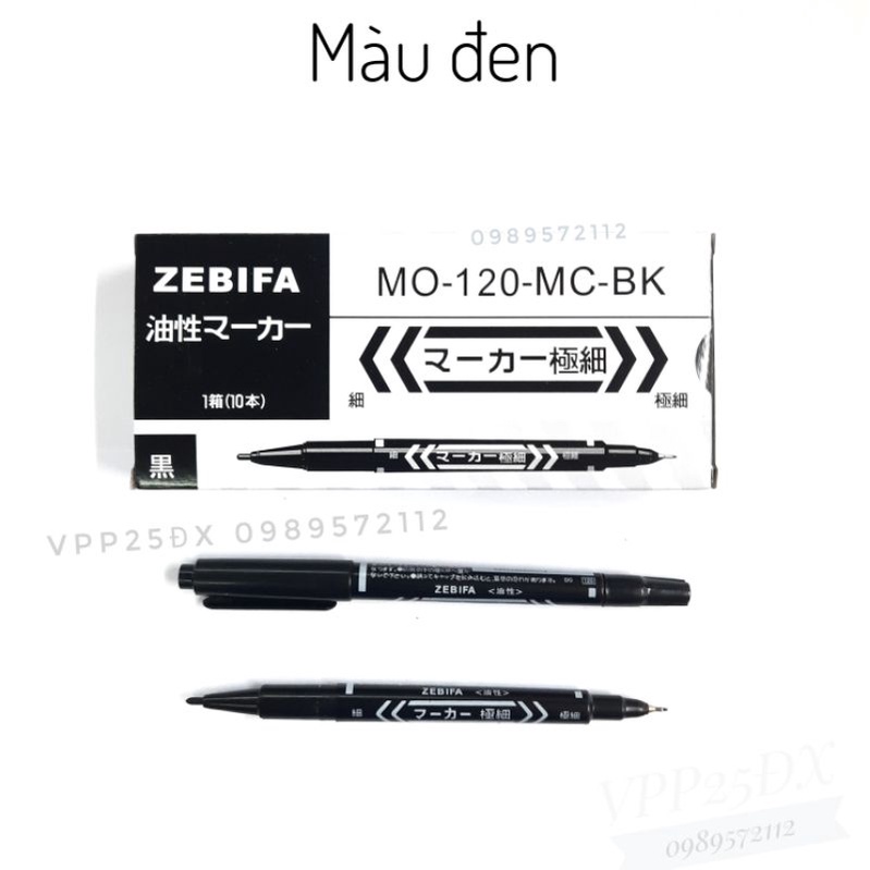 Hộp 10 cái Bút lông dầu 2 đầu-bút dạ kính MO-120 (loại rẻ).