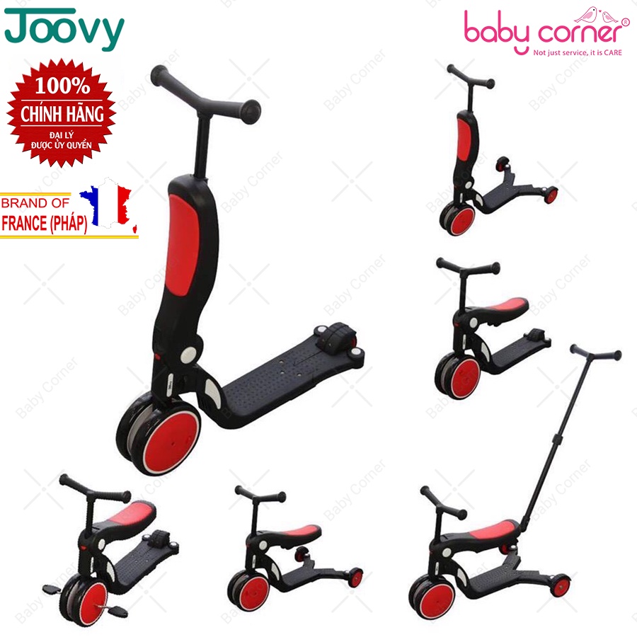 Xe 3 Bánh, Chòi Chân, Cân Bằng, Scooter 5 Trong 1 Joovy N5 Có Cần Đẩy