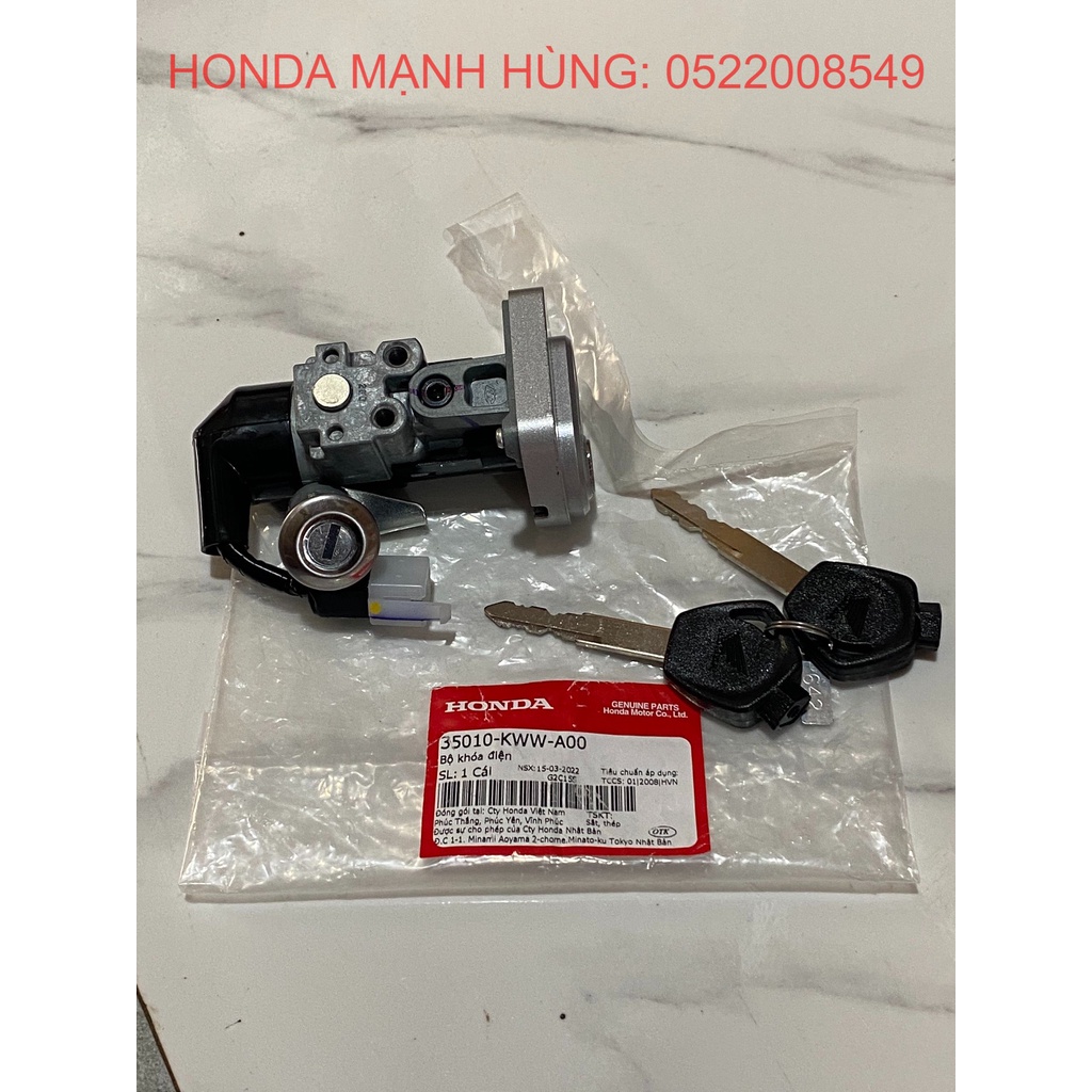 Bộ khóa điện - ổ khóa HONDA WAVE RSX110, hàng Honda chính hãng. 35010KWWA00