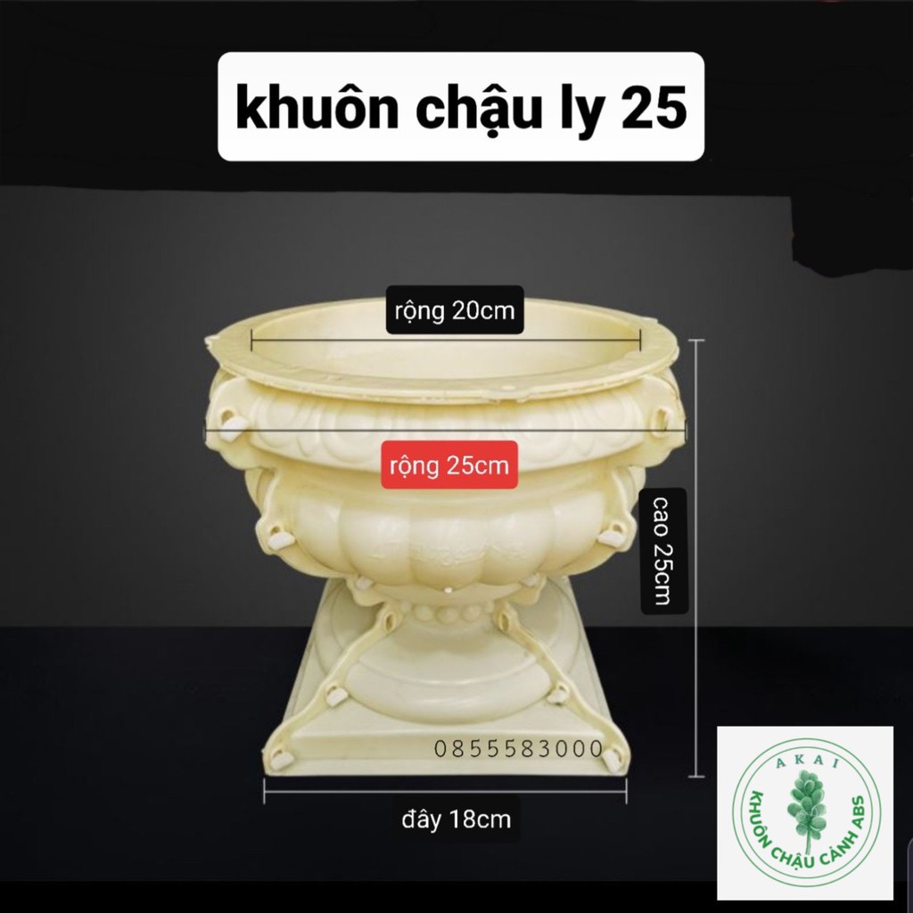 Khuôn đúc chậu ly 25 (khuôn chậu ABS có lòng trong)