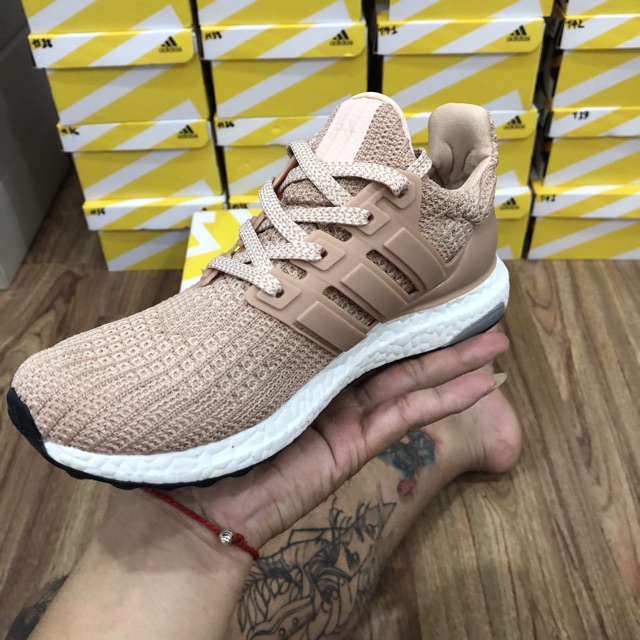 [Big Sale] Giày Thể Thao Adidas Ultral Boost Màu Hồng Nâu Size Nữ