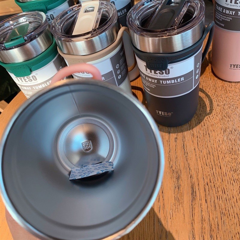 Ly giữ nhiệt TYESO MUG thể tích 710ML có quai xách,ống hút đi kèm-BN05