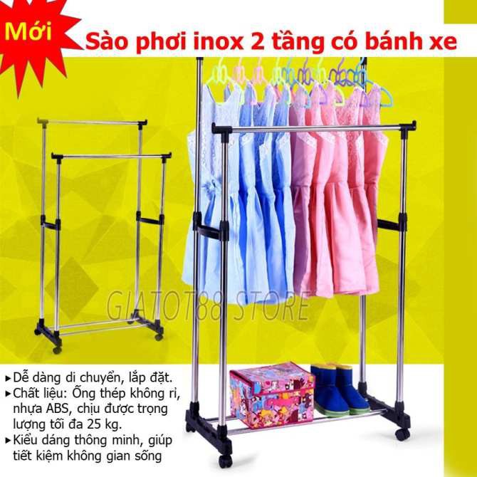 [FREE SHIP] KỆ PHƠI ĐỒ 2 TẦNG