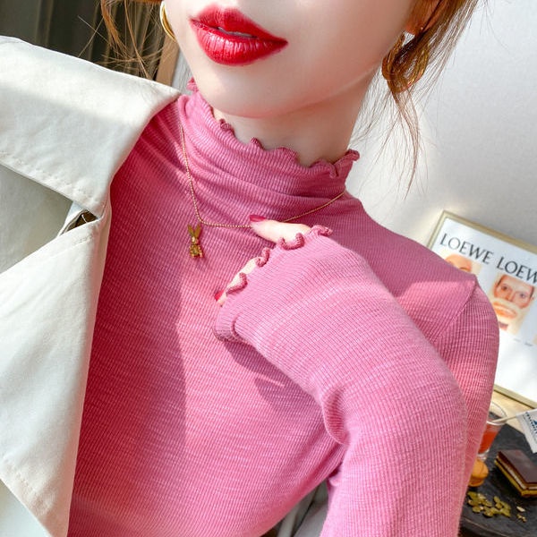 [ Mã 11FASHIONSALE1 giảm 10K đơn 50K ] Áo Thun Cotton Dài Tay Ôm Dáng Thiết Kế Mới Cho Nữ