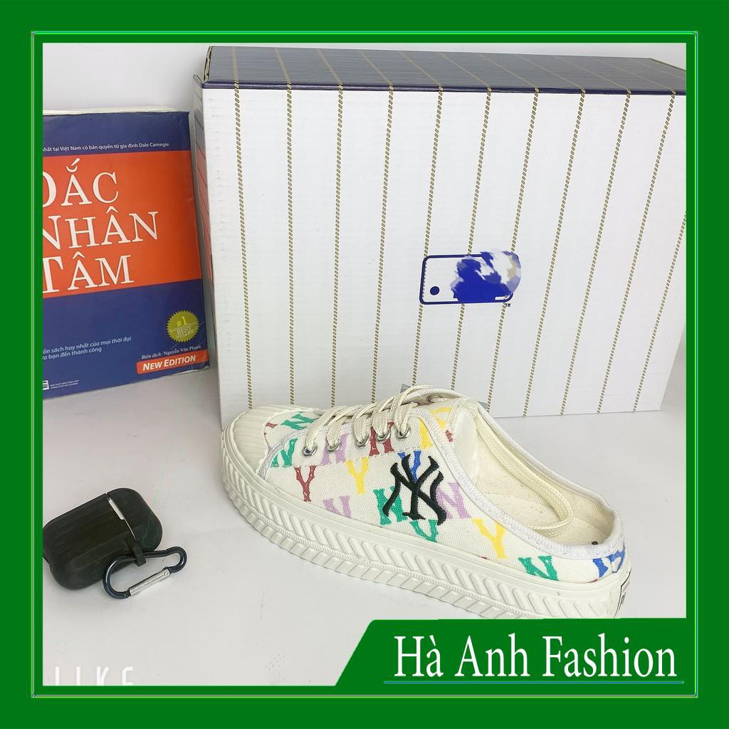 [ Hot trend- Hàng Trung ] Giày Sục NY, Đạp Gót, Giày Sục 𝐌𝐋𝐁 NY trắng Độn đế mới nhất 2021 | BigBuy360 - bigbuy360.vn