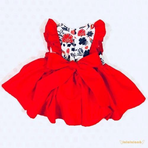 Đầm xòe in hoa cánh tiên xinh xắn cho bé gái
