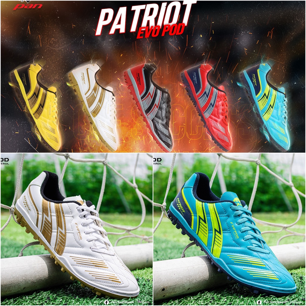 Giày Bóng Đá Pan Patriot 𝘌𝘝𝘖 POD 2022 TF Chính Hãng- Tặng túi đựng giày & Tất