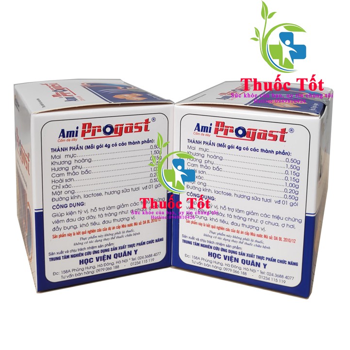 CHÍNH HÃNG Cốm Bình DẠ DÀY 💊 AmiProgast 💊 Học Viện Quân Y hộp 20 gói