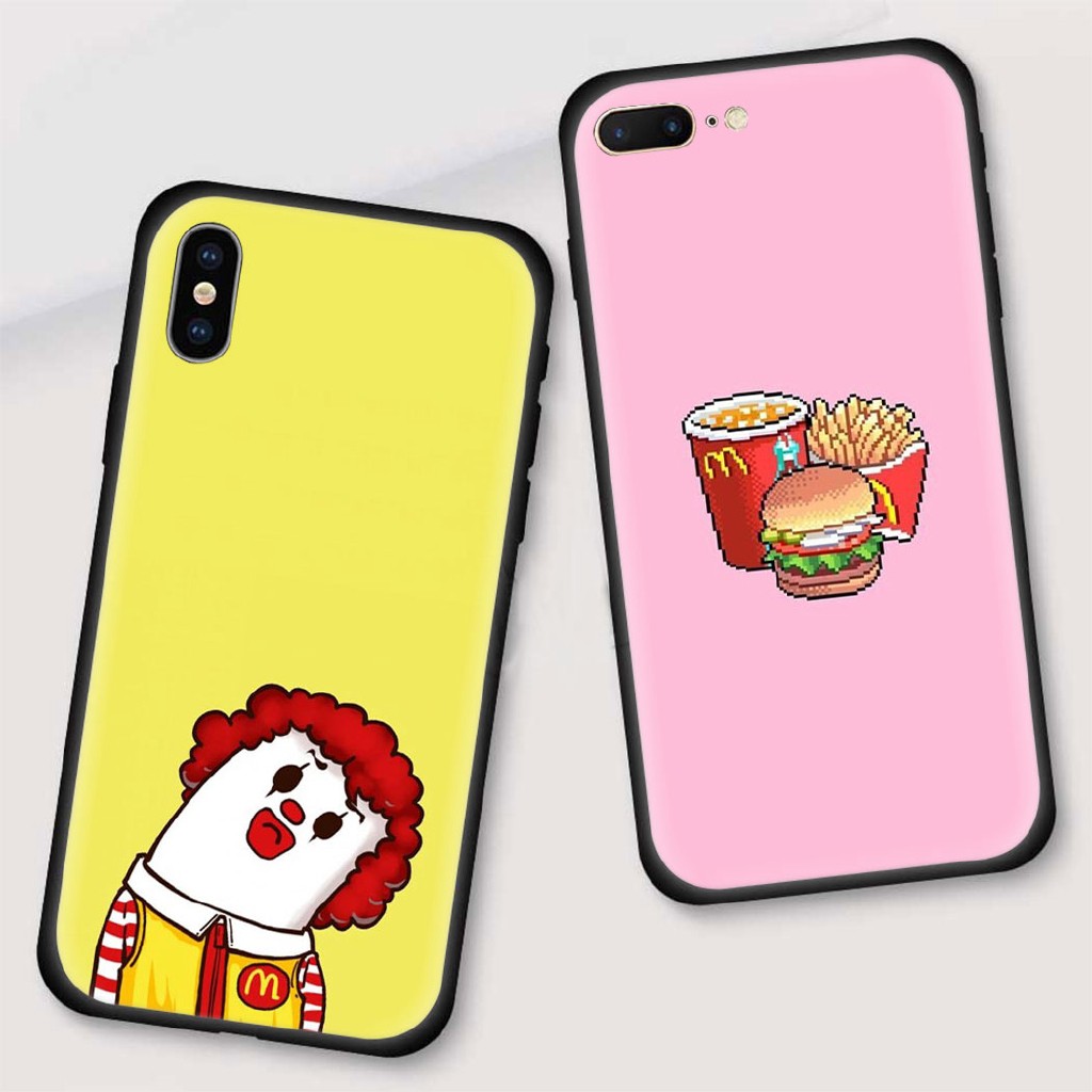 Ốp Lưng Silicone Mềm Họa Tiết Mcdonalds Cho Iphone X Xr Xs Max 7 8 6 6s Plus 5 5s Se