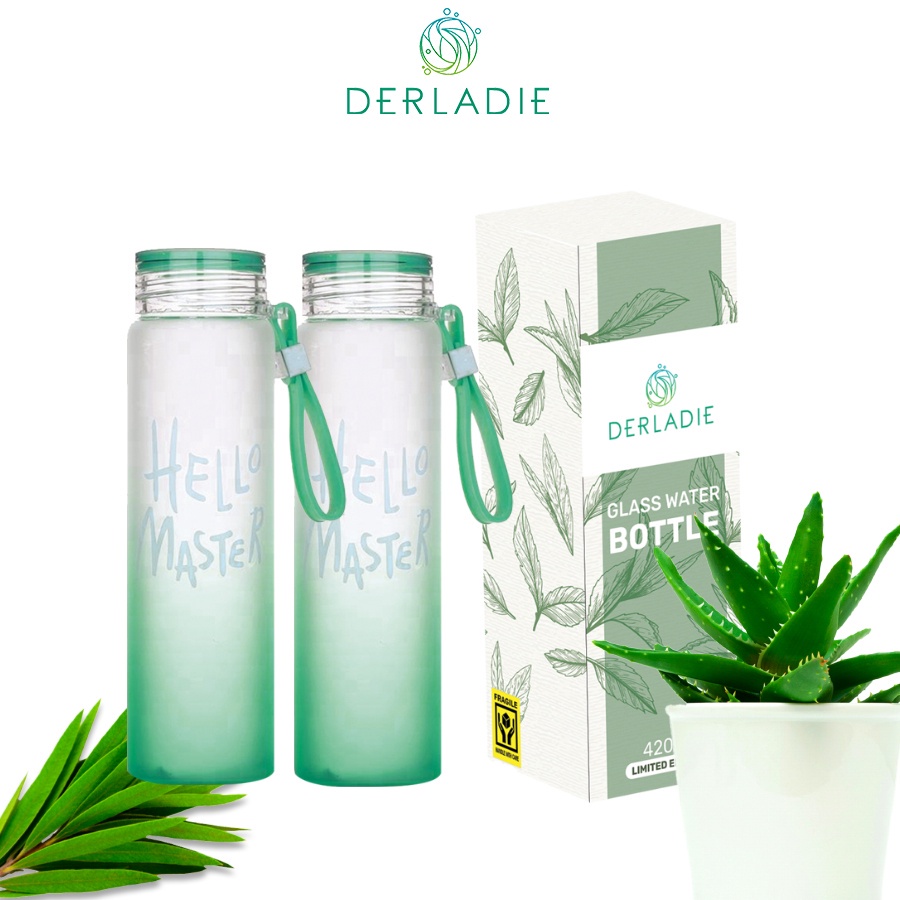 Bình Nước Thuỷ Tinh Nhiều Màu Re:p Hello Master Water Bottle 420ml