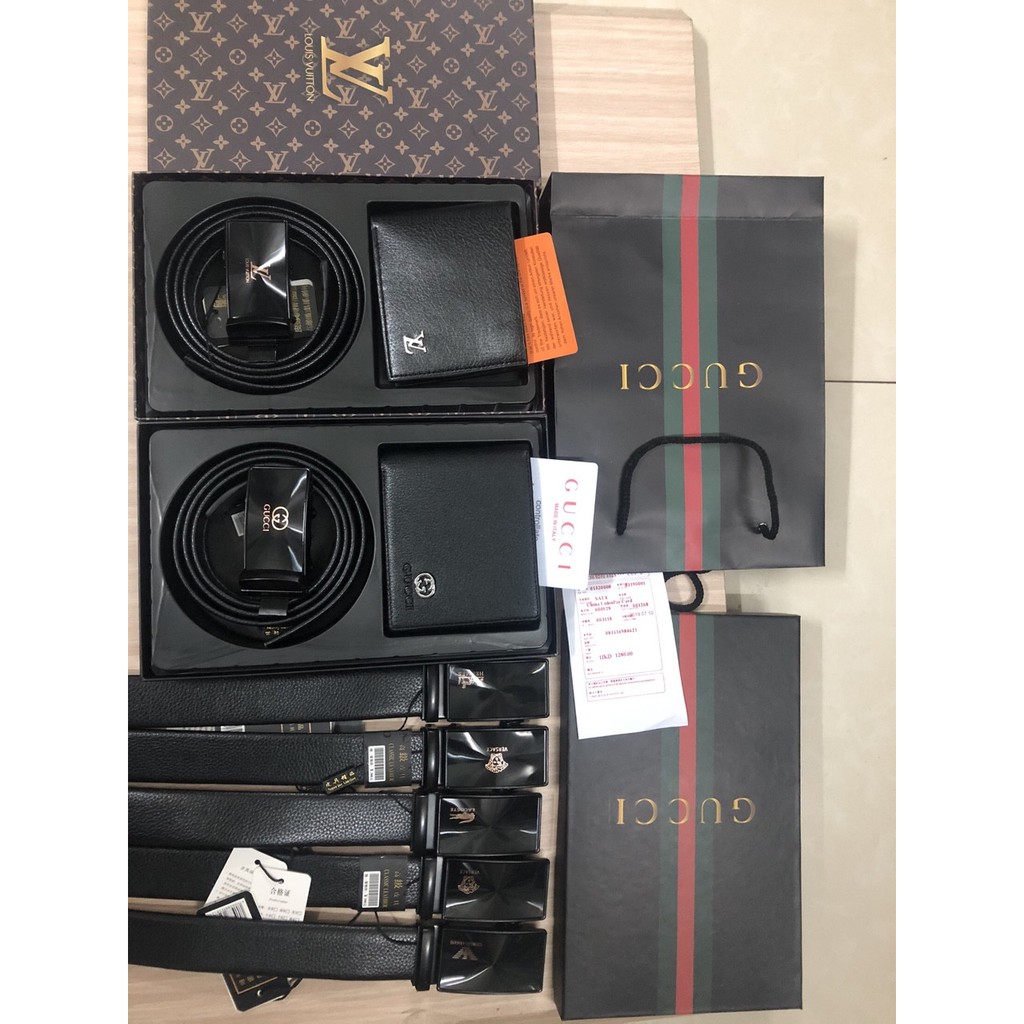 Set Ví + Dây Lưng GC LW Fullbox Thẻ ( Tặng Túi Giấy)