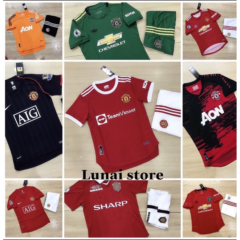 Bộ quần áo Man United  các mùa- Fex Thái cao cấp