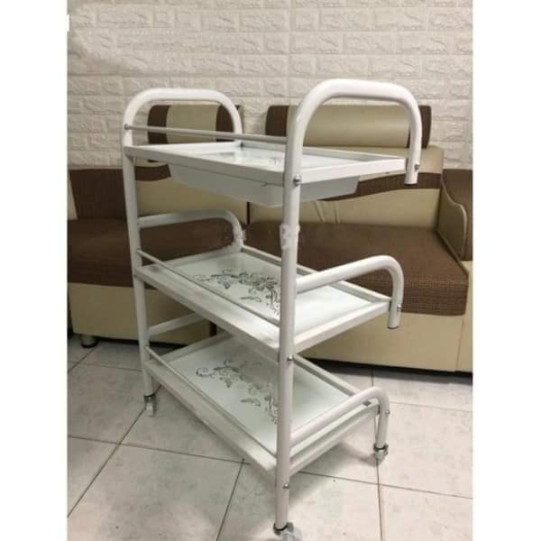 Xe đẩy spa 3 tầng mặt kính xịn sò