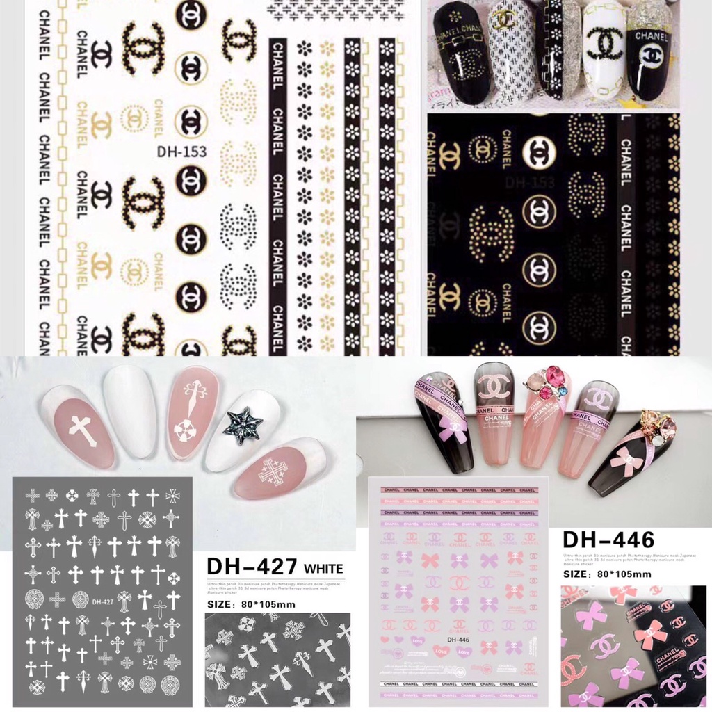 Stick trang trí móng tay hình gấu đáng yêu 12k/1 miếng