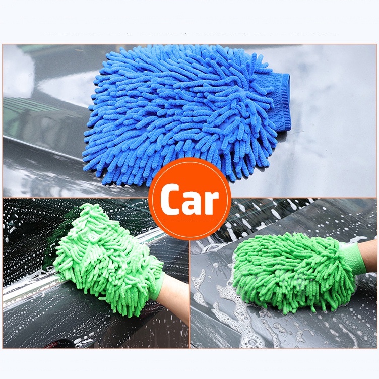 Găng Tay Lông Cừu San Hô Mềm Mại Vệ Sinh Xe Hơi Đa Năng