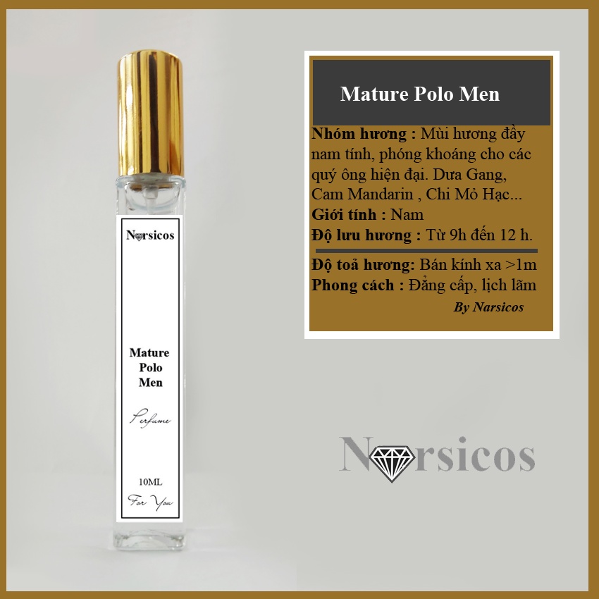 Tinh Dầu Nước Hoa Dạng Xịt Nam Marture Polo Men thơm, mạnh mẽ, cuốn hút- Dung tích 10ML lưu hương lâu. | BigBuy360 - bigbuy360.vn