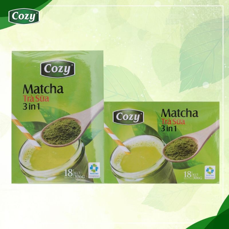 Trà Sữa Matcha Cozy 3 in 1 hộp 18 gói