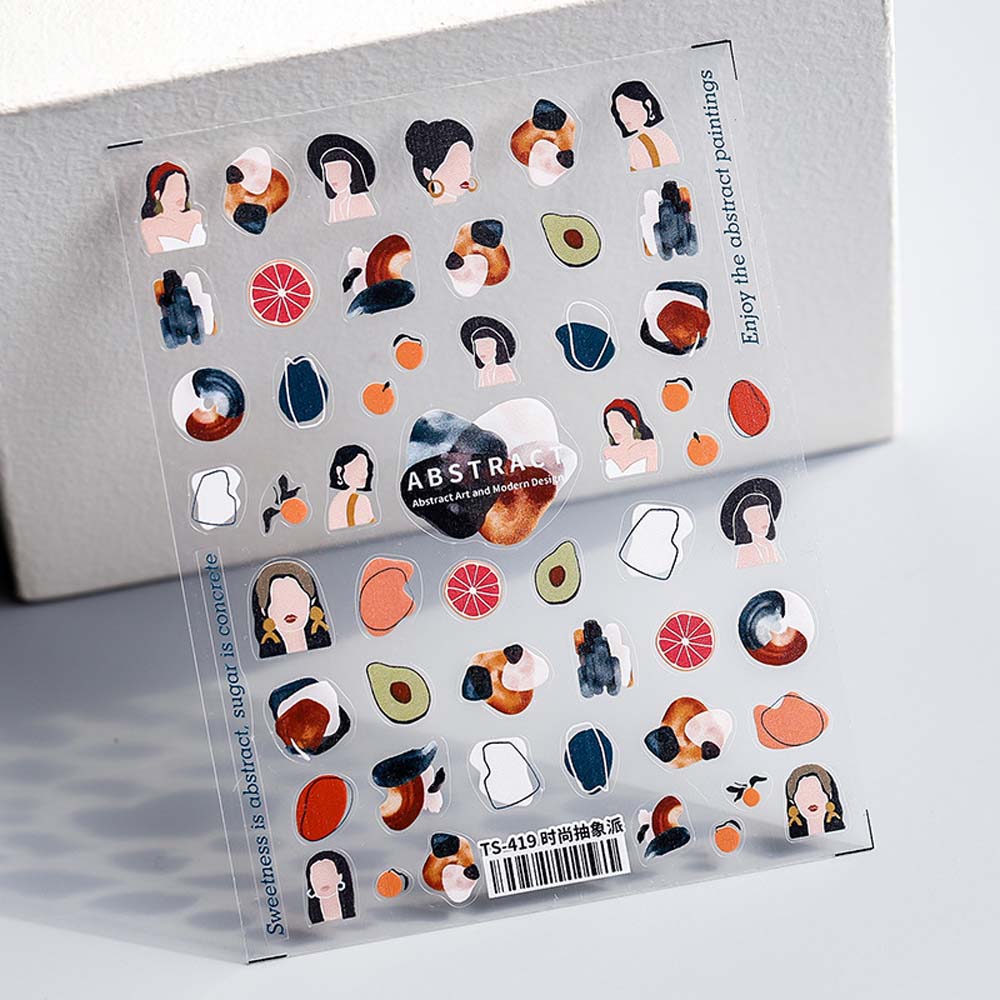 (Hàng Mới Về) Miếng Dán Trang Trí Móng Tay Hình Cô Gái 3d Diy Siêu Mỏng Chất Lượng Cao