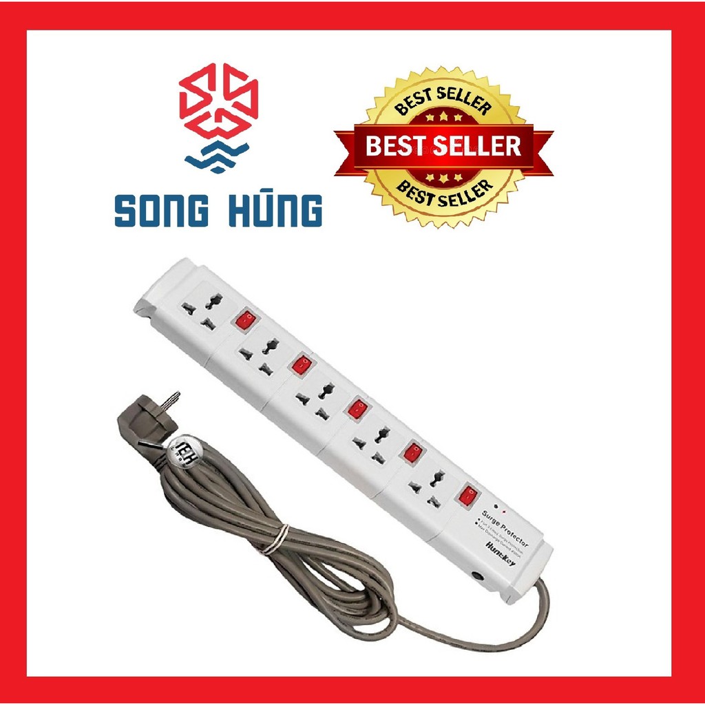 Ổ Cắm Điện Đa Năng Chống Sét Huntkey PZC504 (2M)