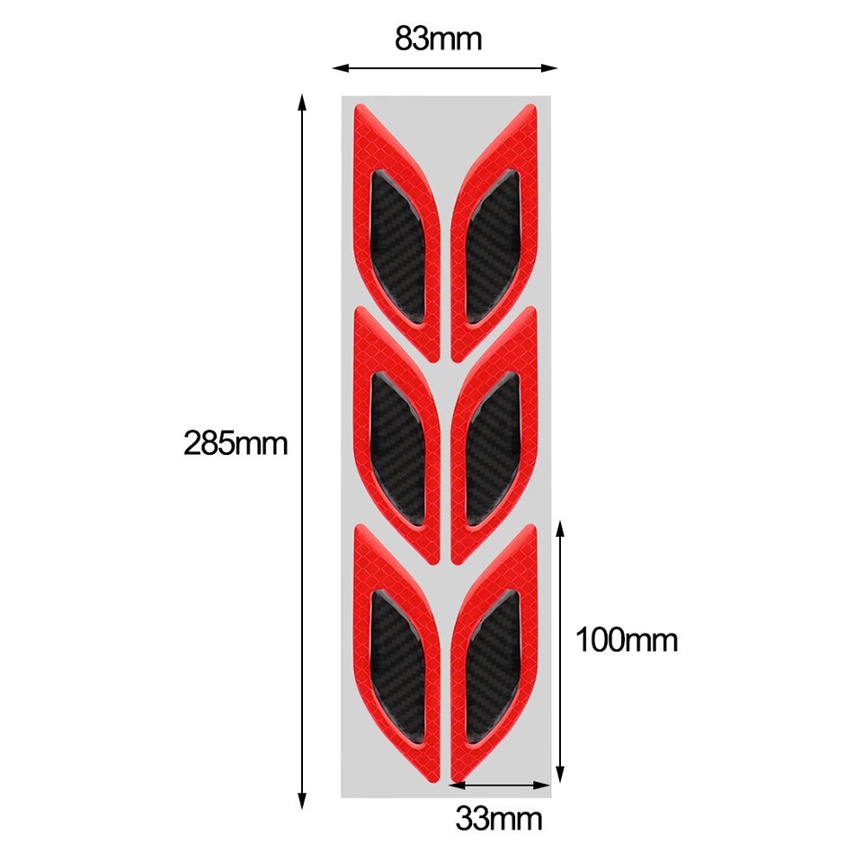 Bộ 6 miếng phản quang dán xe ô tô MC031
