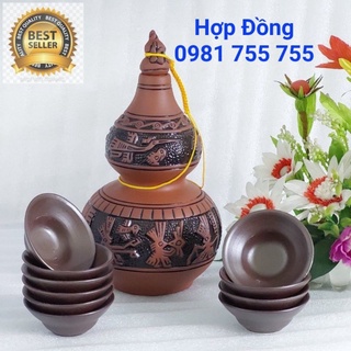 Vò Rượu Trống Đồng,,bình đựng rượu 1L,nậm rượu Bát Tràng cao cấp
