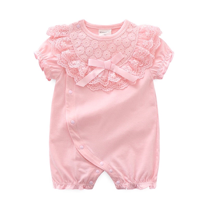 Body váy hồng hạc hàng cao cấp kute đáng yêu cho bé gái body cộc tay nhiều mẫu cho bé sơ sinh đầy tháng