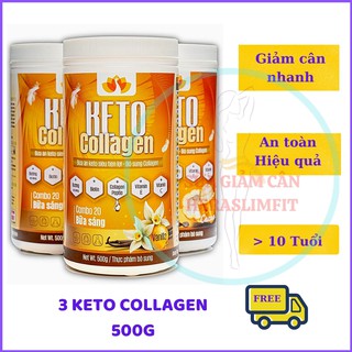 Giảm cân Keto Collagen KT03  – Giảm eo siêu tốc – Bữa ăn siêu tiện lợi -  An Toàn (03 Hộp 500GRAM)