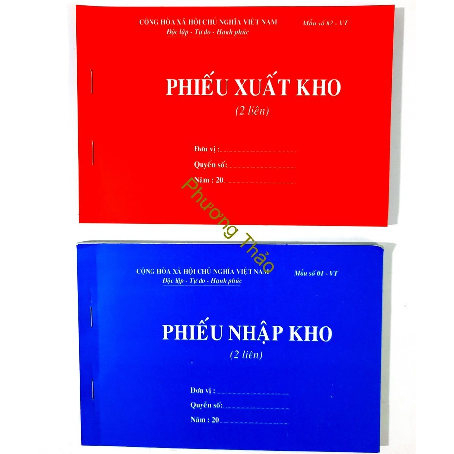 Phiếu xuất kho/ Phiếu nhập kho - Giấy carbon  ( A4/ A5 -1 liên, 2 liên, 3 liên ).