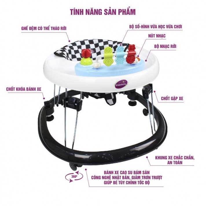 Xe tập đi cho bé Mastela W2000TP7 đủ màu