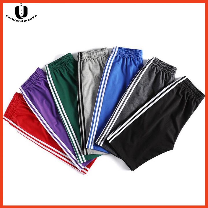 Bộ 3 Quần short đùi nam 𝐊𝐈𝐍𝐆𝐌𝐀𝐍  3 sọc vải thun mặc ngủ từ 45-70kg