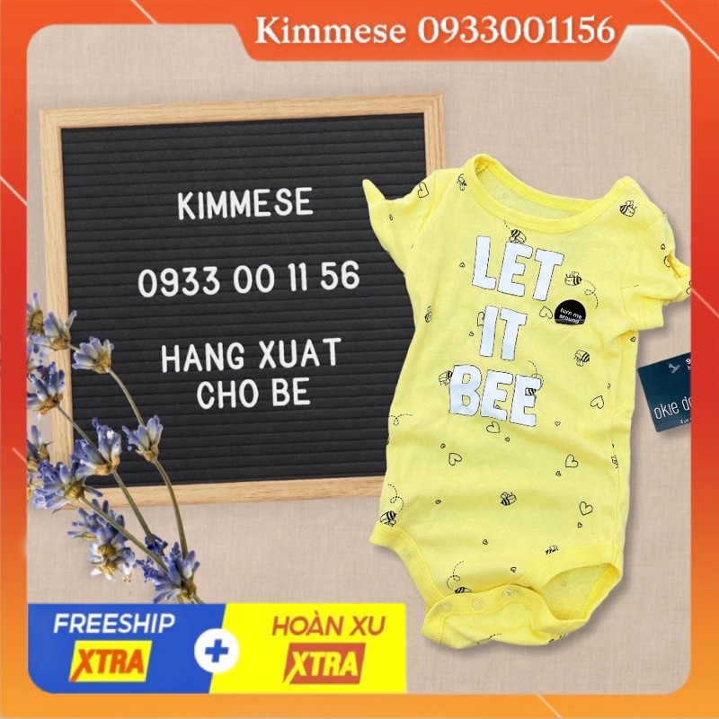 [Freeship + Hoàn xu 30k] Bodysuit body chip cotton Dokie - Vàng Let it bee - Tay ngắn - Bodysuit Cho Bé | BigBuy360 - bigbuy360.vn
