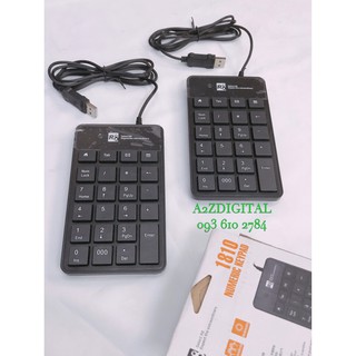 BÀN PHÍM SỐ RỜI CHO LAPTOP CÓ DÂY CỔNG USB R8-1810 - BẢO HÀNH 06 THÁNG