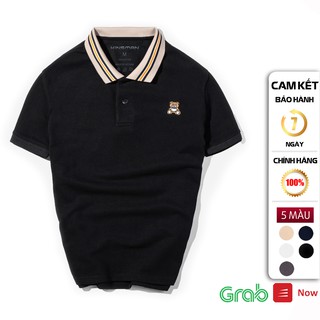 Áo Thun polo Nam KINSMAN Tay Ngắn Thêu Gấu có cổ vải Cotton dày mịn Rẻ Đẹp qttd PL724