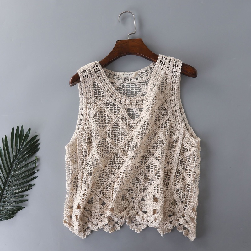 Áo Croptop Dệt Kim Sát Nách Dáng Ngắn Thời Trang Mùa Hè Cho Nữ