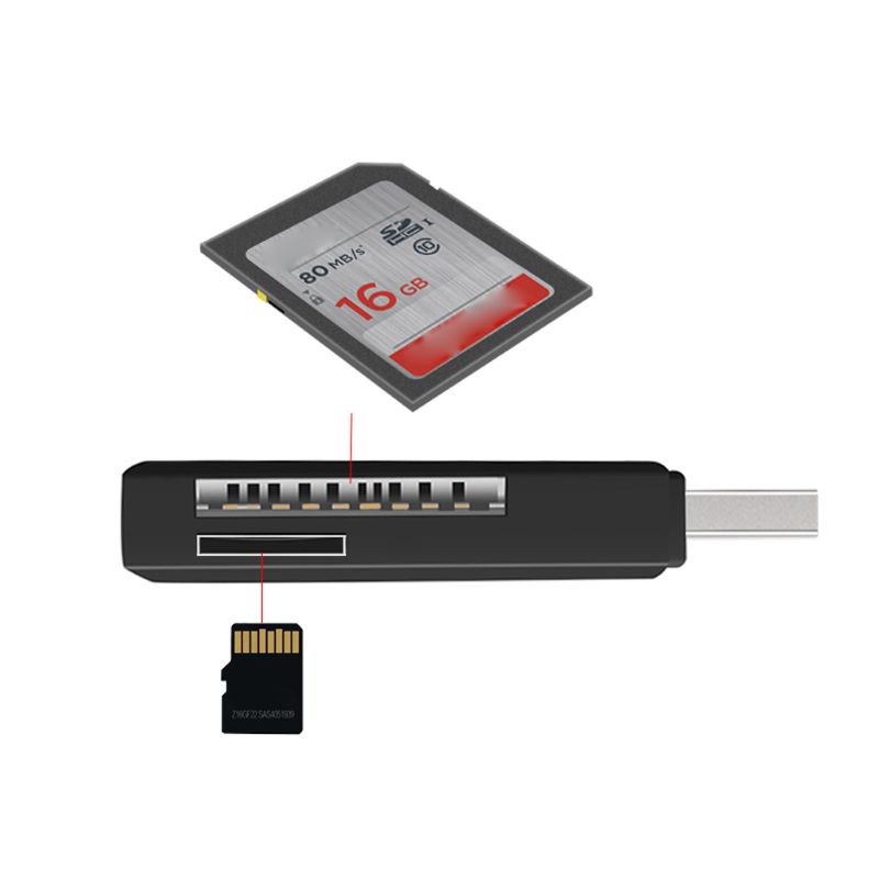 Đầu Đọc Thẻ Nhớ TF SD Tốc Độ Cao 2 Trong 1 USB 3.0 Cho Laptop