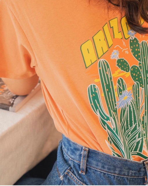 Áo thun Libe size M màu cam nhạt