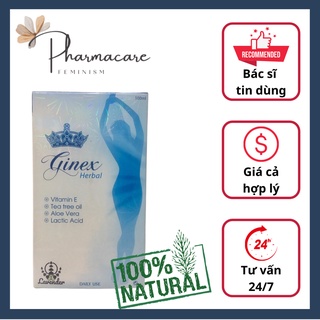 Gel Vệ Sinh Phụ Nữ Ginex Herbal 100mL, Dung Dịch Vệ Sinh Phụ Nữ Dùng Hàng Ngày Giúp Giảm Viêm Nhiễm, Nấm Ngứa Hiệu Quả