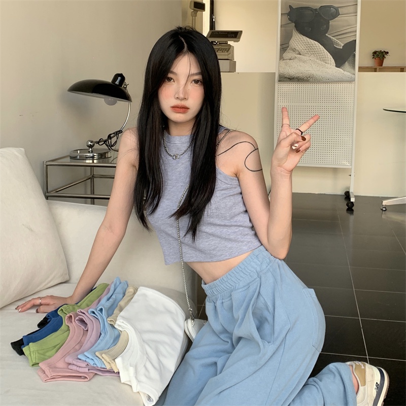 Áo Lửng Sát Nách Màu Trơn Gợi Cảm Cho Nữ S4t4-1