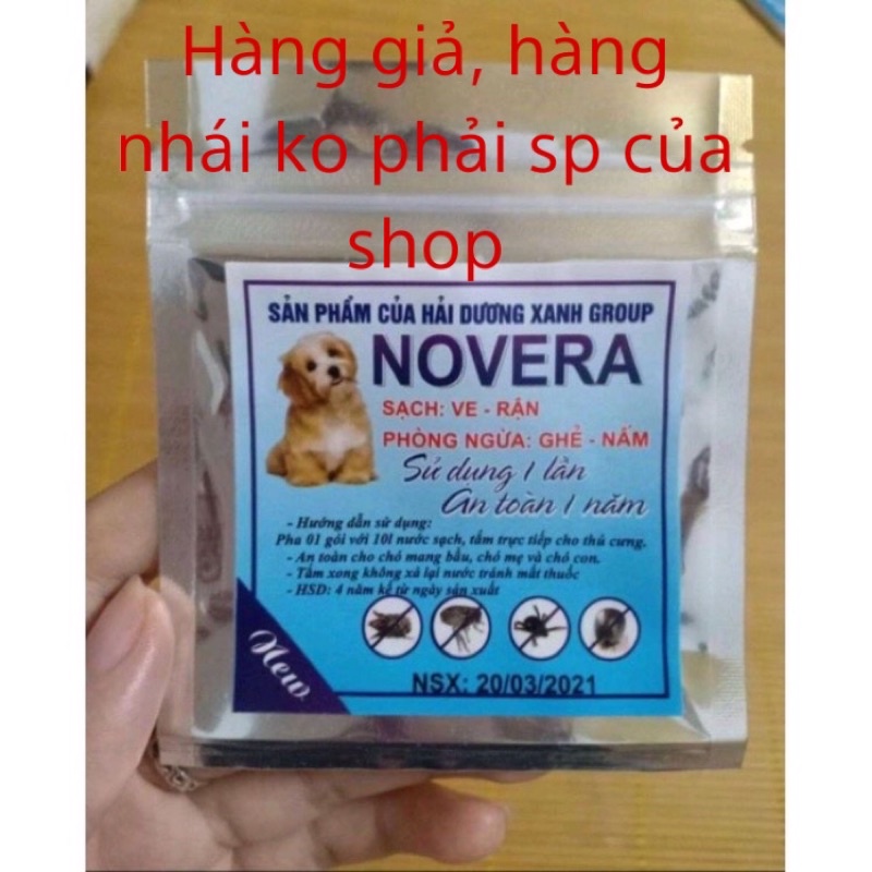 NOVERA+ thuốc tắm trị ve, rận, bọ chét 1 lần hết sạch