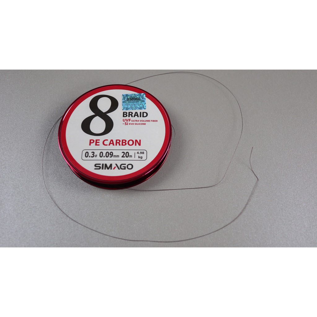 Dù câu cá , dây câu cá, thẻo dù Simago 20m Pe Carbon