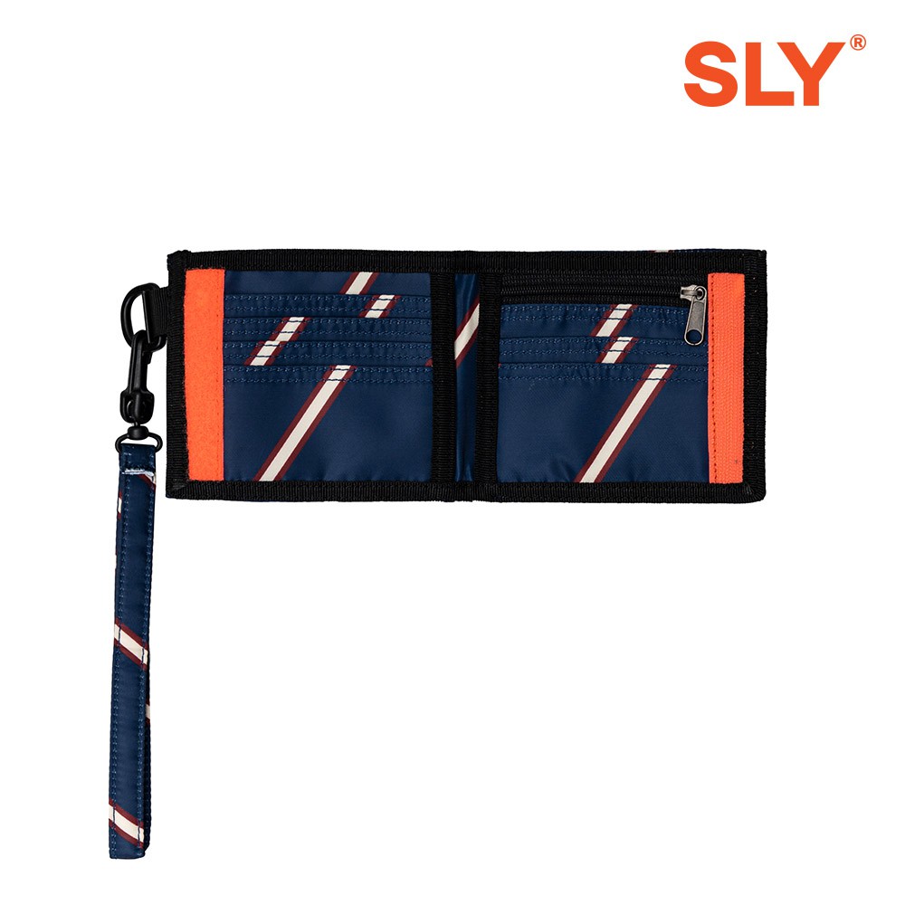 Ví Dù Pilot SLY Square màu Xanh Navy có Sọc