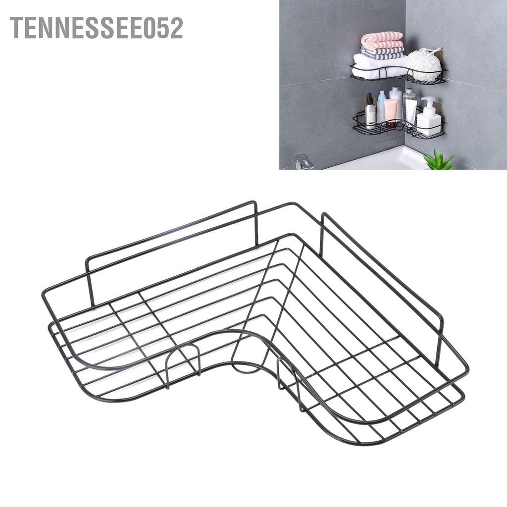 Tennessee052 Kệ góc Giá đỡ bằng sắt lưu trữ hình tam giác Lỗ lắp đặt miễn phí cho nhà bếp trong phòng tắm