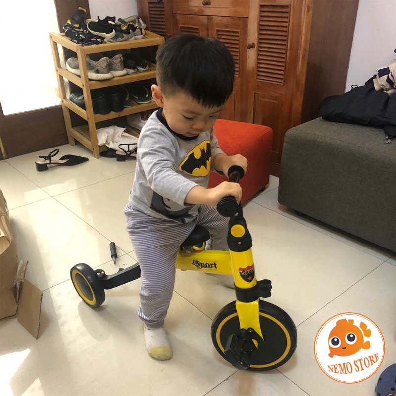 Xe chòi chân Sport cho bé 3 in 1 cao cấp mẫu xe thể thao cho bé từ 1-5 tuổi