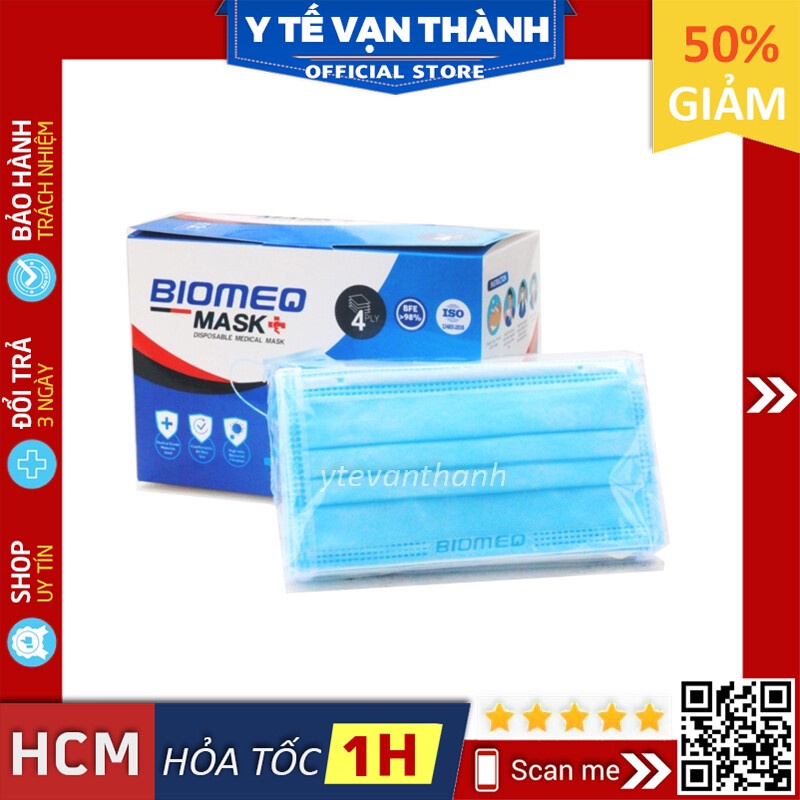 ✅ Khẩu Trang Y Tế 4 Lớp: Biomed MASK + (Chuẩn Y Tế - Kháng khuẩn 98%) -VT0458