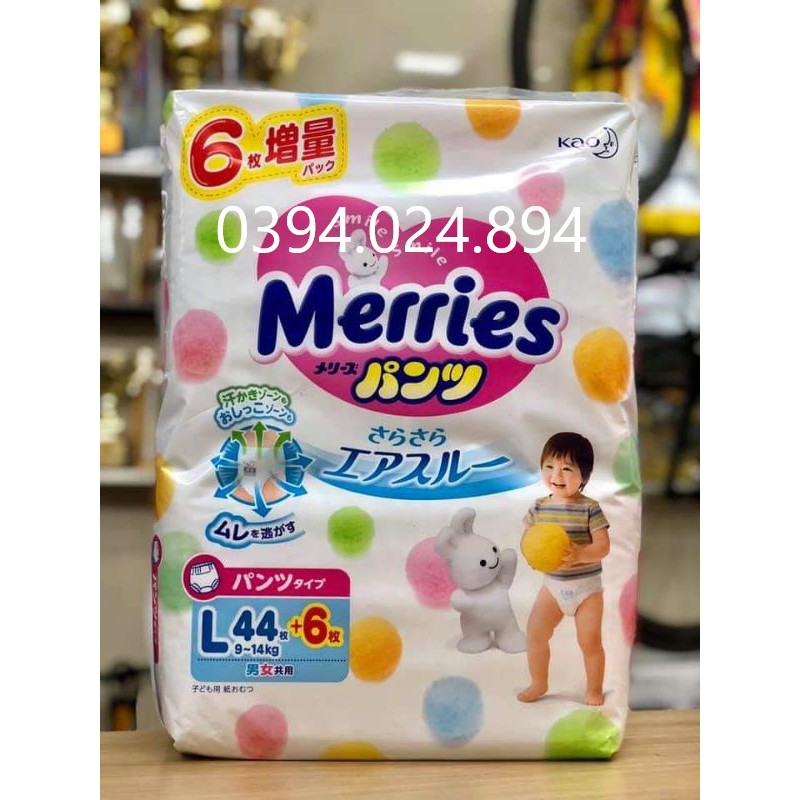 Tã Dán/ Quần Merries Nội Địa Nhật NB90+6/ S82+6 / M64+4 / L58/ M58+6/L44+6/XL38+6/XXL26+2