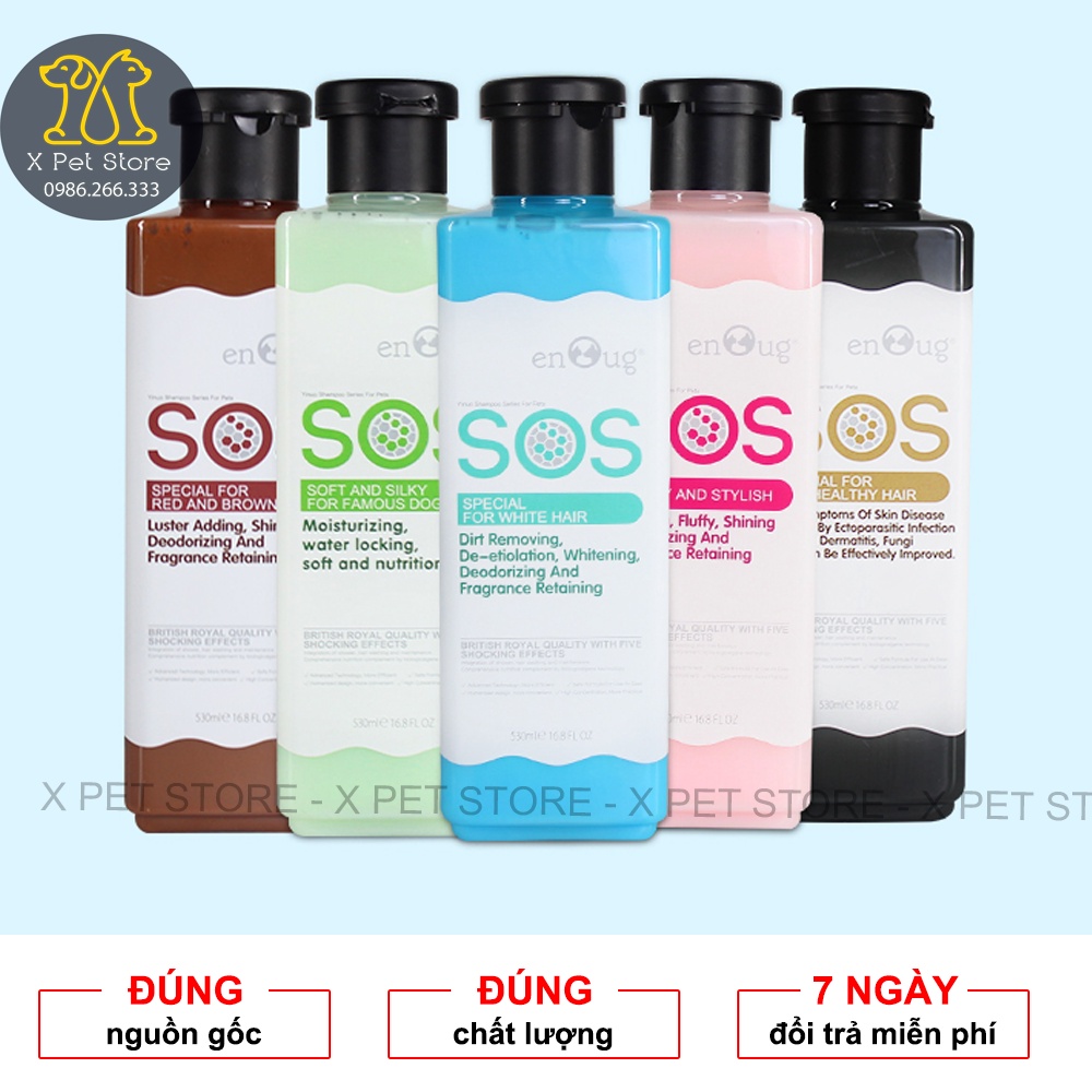 [Mã PET50 giảm 10% - tối đa 50K đơn 250K] Sữa Tắm Cho Chó Mèo SOS, Chai 530ml