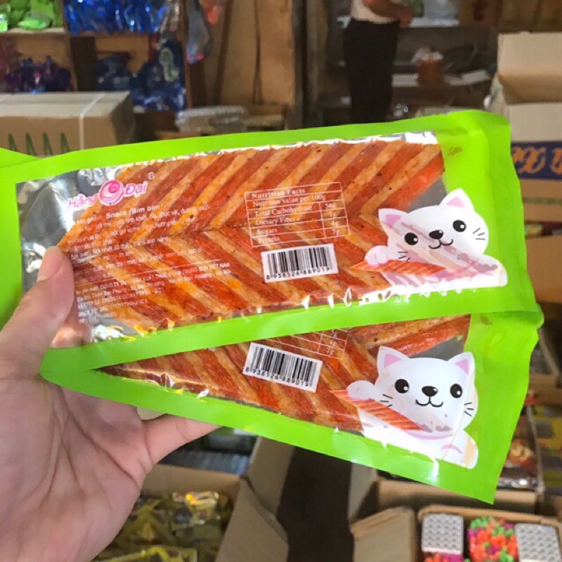 Snack mèo yêu cá hằng đại xanh