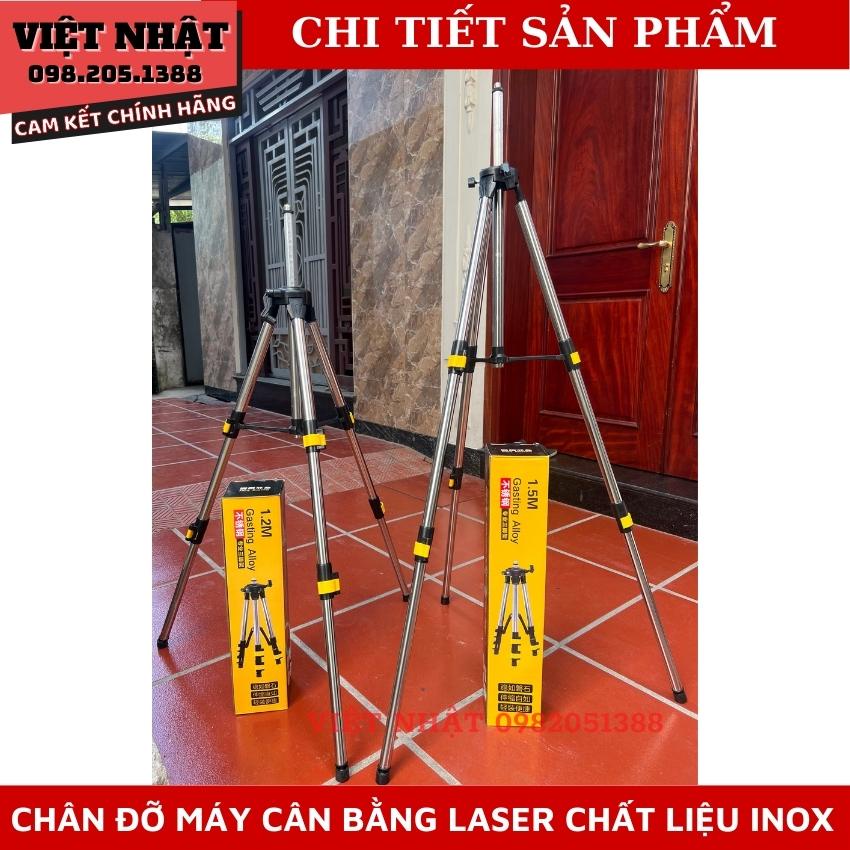 Chân inox 1,5m máy bắn cốt cân bằng laser, hàng nội địa chất lượng cao.