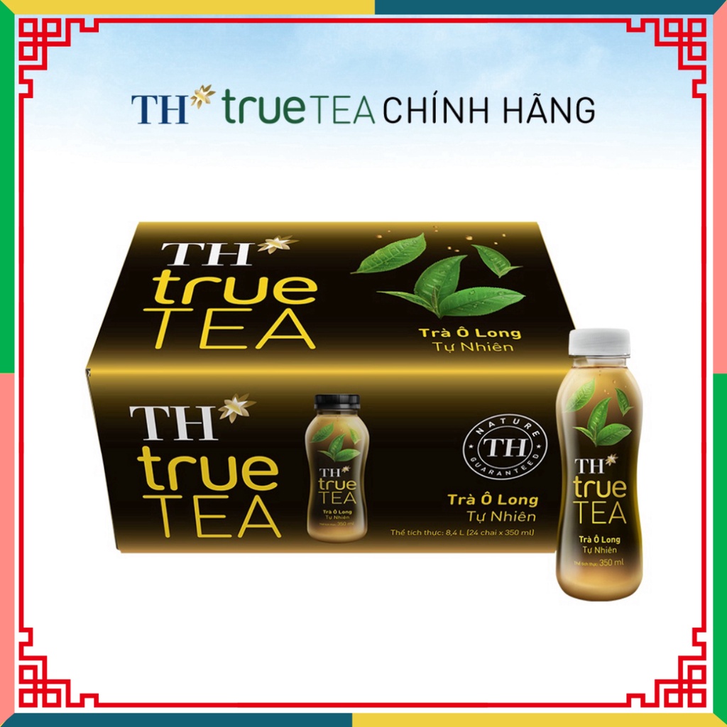 Thùng 24 chai trà ô long đương nhiên TH True Tea 350ml