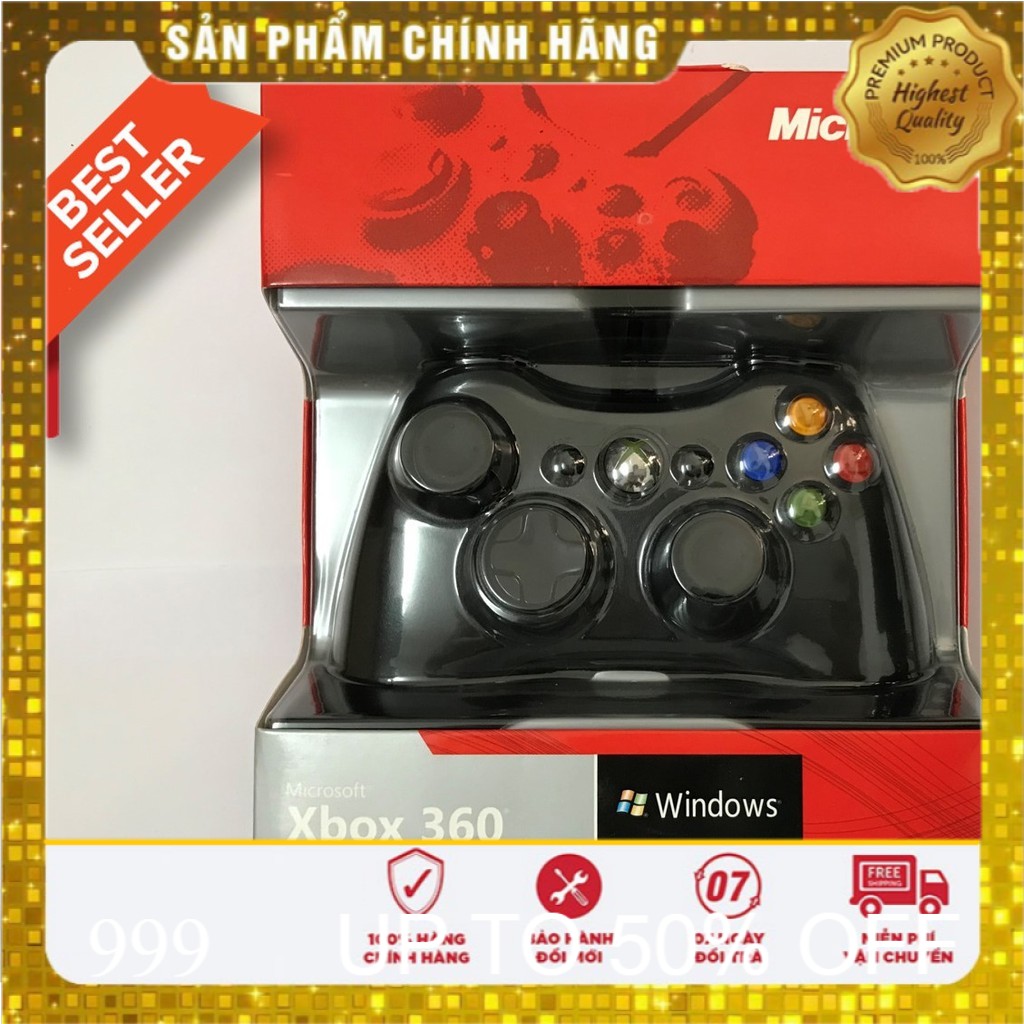 Tay Cầm Xbox 360 Chính Hãng + Cáp Cable USB Chơi Game Tối Ưu Cho FO4 / FIFA / PC | TOP BÁN CHẠY – FREESHIP